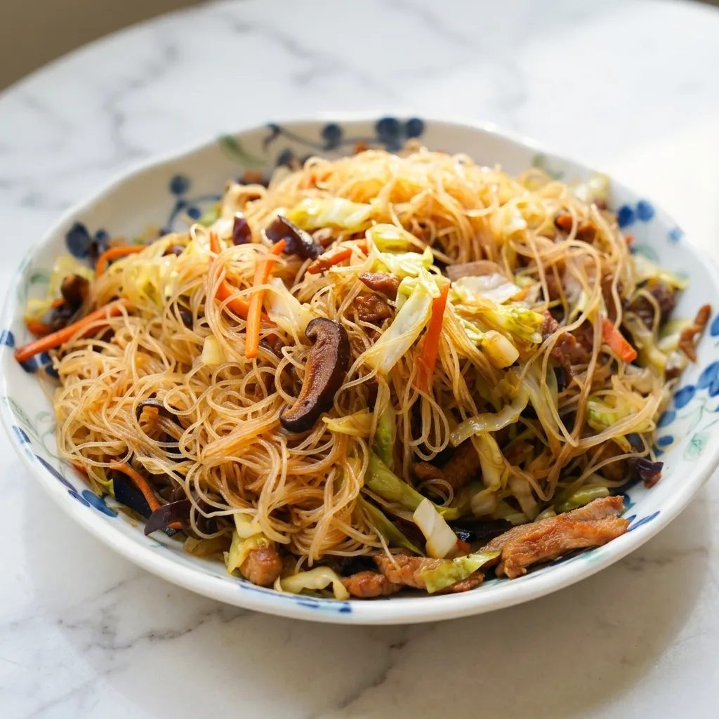 Stir-Fried Rice Noodles with beef and vegetables at La Cay in NE Calgary, AB